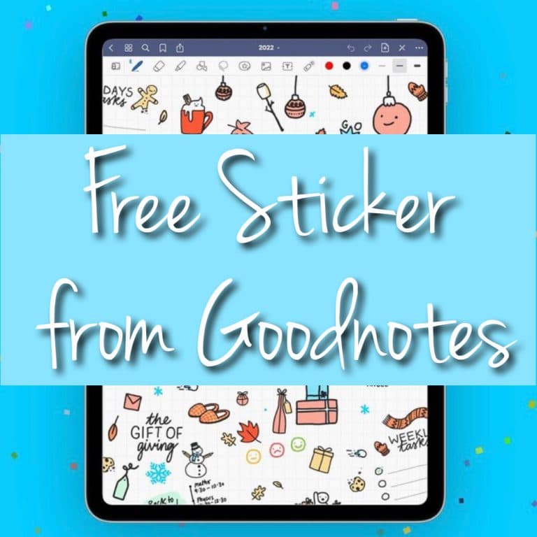 (Free) Sticker from Goodnotes On da desk